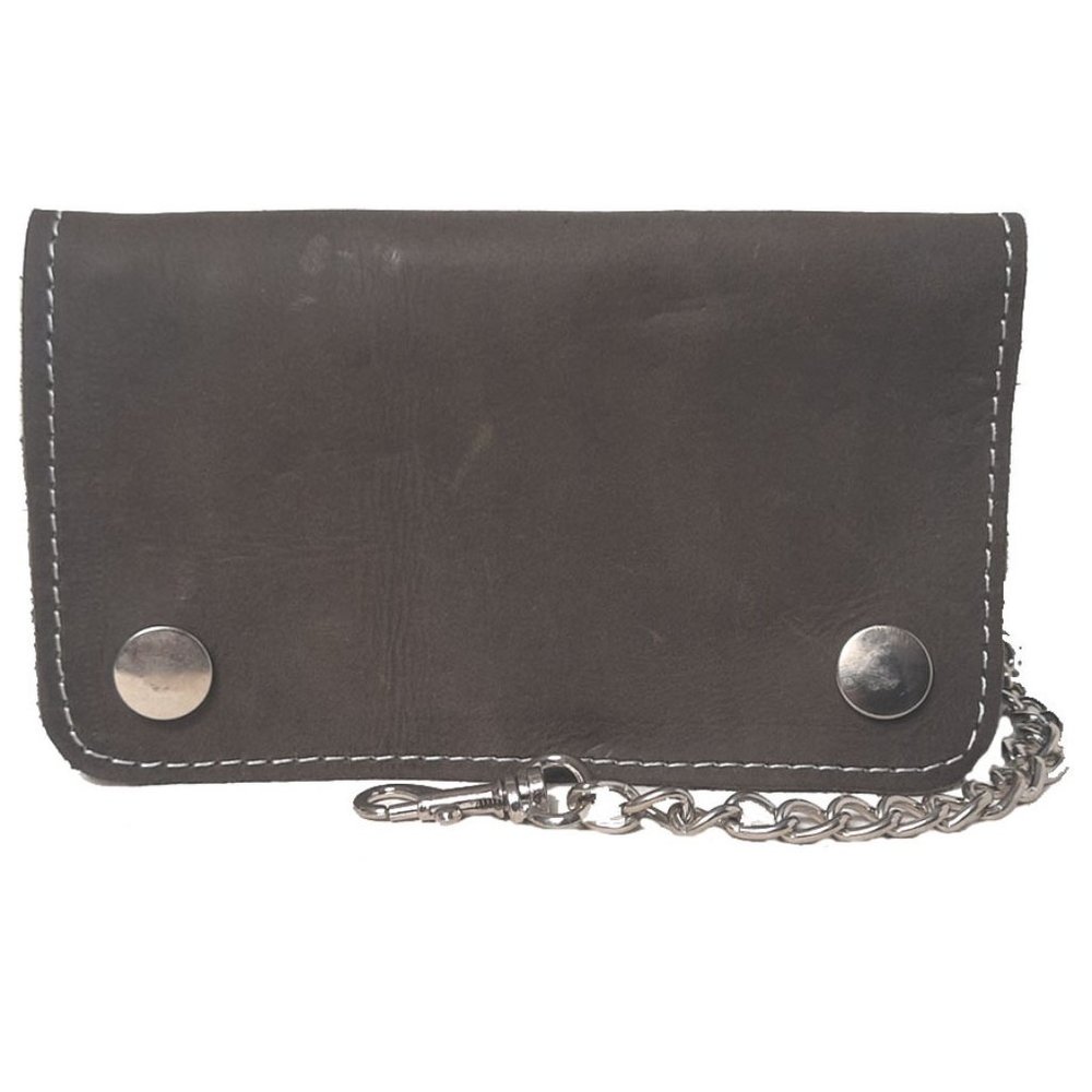 Genuine Cowhide Truckers' Wallet with Chain ( Medium ) #4635